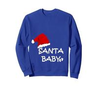 Jersey de Navidad para Mujer de Papá Noel Sudadera, Unisex para Adultos, Azul Real, XXL