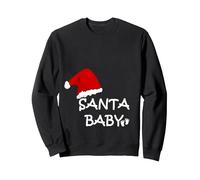Jersey de Navidad para Mujer de Papá Noel Sudadera, Unisex para Adultos, Negro, XXL