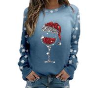 Jersey de Navidad para mujer, Drole Pull Moche de Noel para mujer, Rigolo, Sudadera navideña, sin capucha, jersey de Navidad, mujer Ugly Christmas sudadera pull Noel Familia Sudadera polar invierno