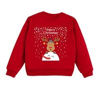 Jersey de Navidad para niña | Jersey de Navidad Navidad Navidad Reno Traje de Navidad Navidad Puli Papá Noel Ropa de Navidad Cuello Redondo Invierno Camiseta de Manga Larga Estampado Niños Sudadera