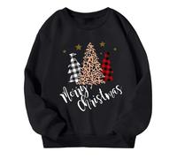 Jersey de Navidad para niña, manga larga, forro polar, sudadera de Navidad para niños, suéter de Navidad cálido, cómodo traje de Navidad Ugly Christmas Adolescentes Niñas