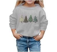 Jersey de Navidad para niñas, sudadera de Navidad para niños, verde, cálido suéter de Navidad con motivos navideños cómodo Ugly Christmas Traje de Navidad adolescentes niñas