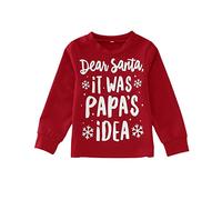 Jersey de Navidad para niños | Christmas Xmas Reno Print Niños Sudadera Navidad Jersey Sudadera Navidad Traje de Navidad Santa Claus Ropa de Navidad Cuello Redondo Invierno Camiseta de Manga Larga