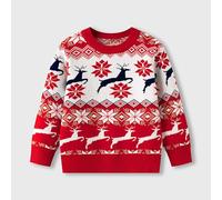 Jersey de Navidad para niños cuello redondo, suéter de Navidad para niños con novedad impresión 3D divertido suéter de Navidad invierno suéter de Navidad otoño sudadera de manga larga camiseta de