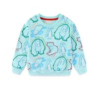 Jersey de Navidad para niños sudaderas y sudaderas para otoño e invierno niño suéter con lindo animal mundo dibujos animados impresión suave polar cómodo casual abrigo sudadera de 1 a 7 años