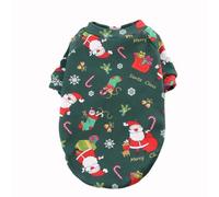 Jersey de Navidad para perros de talla grande, traje de Navidad cálido para perros, ropa de Navidad para perros medianos y grandes, ropa para mascotas, con percha (verde