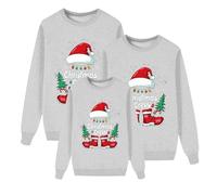 Jersey de Navidad para Toda La Familia con Cuello Redondo y Mangas Largas para Hombre Mujer Niño y Niña en Varios Tamaños Incluyendo Tallas Grandes para Invierno01