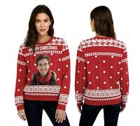 Jersey de Navidad Personalizado Sudadera Navideña FEA con Foto Familiar Personalizada, Suéter Navideño Feo Personalizado con Cara para Hombre y Mujere, Regalos para Navidad y San Valentín,3XS-6XL
