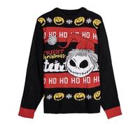 Jersey de Punto de Pesadilla Antes de Navidad - Color Negro - Talla M - Jersey con Diseño Navideño - Estampado de Jack Skellington - Producto Original Diseñado en España