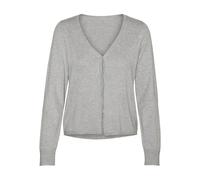 VERO MODA Vmglory LS V-Neck 2way Cardigan Ga Noos Suéter, Gris Claro, S para Mujer