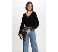 Jersey de punto fino, de punto fino Mujer Talla L. Color Negro
