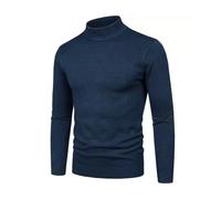 Jersey de Punto Fino para Hombre - Elegante Liso Suéter con Cuello Alto Cuello de Cisne Jersey Jersey de Cuello Redondo Jersey para Hombre Punto Otoño Suéter de Punto de Casual