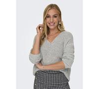 Jersey de punto grueso, con cuello de pico Mujer Talla L. Color Verde