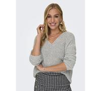 JDY Jdynew Megan L/S Pullover Knt Noos Jersey de Punto, Cloud Dancer/Detail:w. Black Ply, M para Mujer