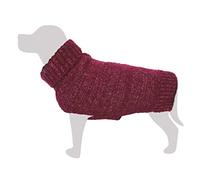 Jersey de Punto Jaspeado Burdeos - M/30cm - Ropa para Perros - Ayuda a protegerlos del frío - Accesorios para Mascotas - Abrigos, Sudaderas, Jerseys, Chalecos, Chaquetas, sueters, Impermeables y más