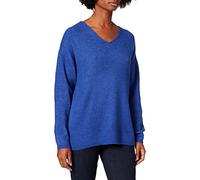 Jersey de Punto V Cuello Manga Larga suéter Tejido VMCREWLEFILE, Color:Azul Oscuro, Talla:XL
