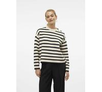 Jersey de rayas, detalles de botones Mujer Talla S. Color Negro