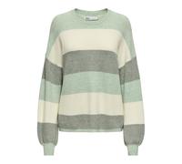 ONLY Damen Pullover de Punto Cuello Redondo Manga Larga Hombro Caído Puños de Manga Acanalados, Color:Verde, Talla:M