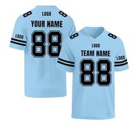 Jersey de Rugby Personalizado, Jersey de Rugby de Manga Corta con Nombre/número/Logotipo del Equipo, Jersey de Entrenamiento de Rugby para Hombres (Estilo 2)