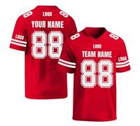 Jersey de Rugby Personalizado, Jersey de Rugby de Manga Corta con Nombre/número/Logotipo del Equipo, Jersey de Entrenamiento de Rugby para Hombres (Estilo 17)