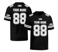 Jersey de Rugby Personalizado, Jersey de Rugby de Manga Corta con Nombre/número/Logotipo del Equipo, Jersey de Entrenamiento de Rugby para Hombres (Estilo 14)