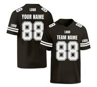 Jersey de Rugby Personalizado, Jersey de Rugby de Manga Corta con Nombre/número/Logotipo del Equipo, Jersey de Entrenamiento de Rugby para Hombres (Estilo 24)