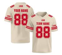 Jersey de Rugby Personalizado, Jersey de Rugby de Manga Corta con Nombre/número/Logotipo del Equipo, Jersey de Entrenamiento de Rugby para Hombres (Estilo 22)