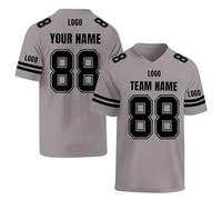 Jersey de Rugby Personalizado, Jersey de Rugby de Manga Corta con Nombre/número/Logotipo del Equipo, Jersey de Entrenamiento de Rugby para Hombres (Estilo 26)