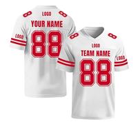 Jersey de Rugby Personalizado, Jersey de Rugby de Manga Corta con Nombre/número/Logotipo del Equipo, Jersey de Entrenamiento de Rugby para Hombres (Estilo 8)