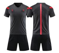 Jersey Deportivo de Árbitro Fútbol con Manga Corta - Tela Seca Rápido Unisex (Negro, 2XL)