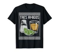 Jersey Feo de Navidad con Tequila limón Sal Tres Amigos Camiseta