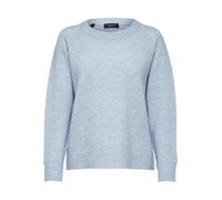 SELECTED FEMME SLFLULU LS Knit O-Neck B Noos Suéter Tejido, Cashmere Blue/Detail:Melange, S para Mujer