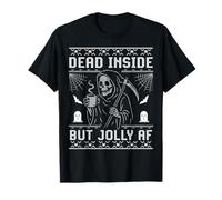 Jersey gótico navideño de Dead Inside But Jolly AF Camiseta