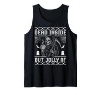 Jersey gótico navideño de Dead Inside But Jolly AF Camiseta sin Mangas