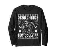 Jersey gótico navideño de Dead Inside But Jolly AF Manga Larga