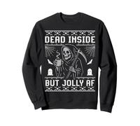 Jersey gótico navideño de Dead Inside But Jolly AF Sudadera