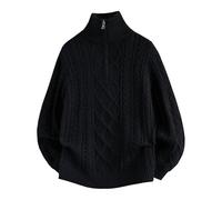 Jersey Hombre CáRdigan Chaqueta De Punto Suéter Cárdigan Invierno Manga Larga Prenda Exterior Moderna Cómoda para Climas Fríos Hombre (Black, XXL)
