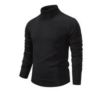 Jersey Hombre Cuello Cisne, Jersey Hombre Jersey De Punto para Hombre Cálido Delgado Cuello Alto Sweater Pullover Manga Larga Suéter Suave Jerséis Cálidos para Hombre Básico Liso De Invierno