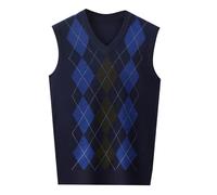 Jersey Hombre Invierno Gordo - de Punto Informal de Moda de otoño e Invierno para con suéter con Aislamiento Inferior (Navy, S)