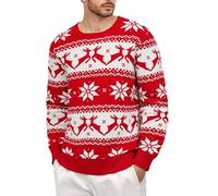 Jersey Hombre Navideño - Suéter unisex para adultos tejido festivo para invierno cárdigan acogedor para las fiestas elegante prenda de temporada elegante cálida camiseta de manga larga con estampados