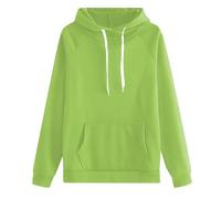 Jersey Islandés para mujer, tejido a mano, bolsillo de color liso, estilo casual, ajuste cómodo, par de sudaderas con capucha para dos, Verde claro., XL