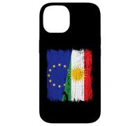 Jersey kurdo de la Unión Europea con Media Bandera del Kurdistán de la Carcasa para iPhone 14