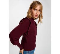 Jersey manga larga con volantes ciruela mujer S