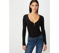 Jersey manga larga detalle cremallera negro mujer XS