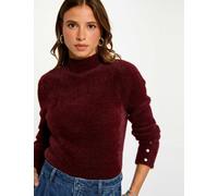 Jersey manga larga punto aterciopelado ciruela mujer L