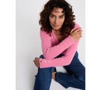 Jersey manga larga punto aterciopelado rosa mujer S