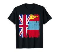Jersey mongol británico con media bandera de Mongolia del Reino Unido Camiseta