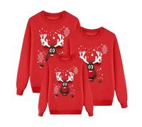 Jersey Navidad Familia - Hombre Mujer Niño Sudadera Navidad Familia Sin Capucha Ugly Christmas Sweater Invierno Jerseys Navideños Familiares Elegante Jerseys Navideño Pareja Christmas Jumper-G29