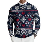 Jersey Navidad Hombre Feo - Jerseys Navideños Ugly Sweaters Christmas Gracioso Hortera Sweater Manga Larga Tops Sudadera Navideña 3D Impresión Sudaderas Men Invierno Ropa Royal Blue XXL