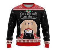 Jersey Navidad Hombre Ugly - Jersey Navideño Hombre Feo Gracioso Christmas Sudadera Hortera Sudaderas Ropa Sweaters Navideña Manga Larga Sweater Men Invierno Tops